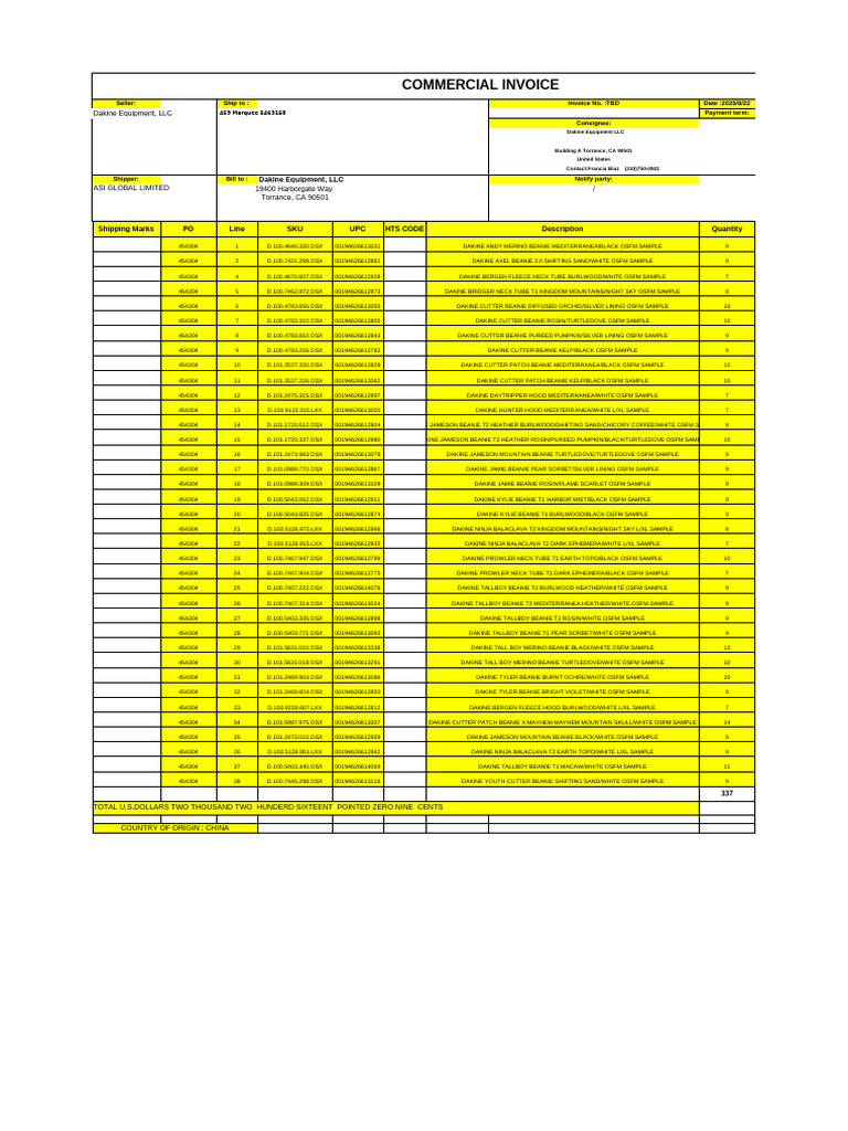 Draft PKL - Po# 454304 - 2027w Sms Bulk Us | PDF