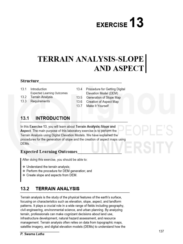 Terrain Analysis: Slope & Aspect Mapping | PDF | Geographic Data And ...