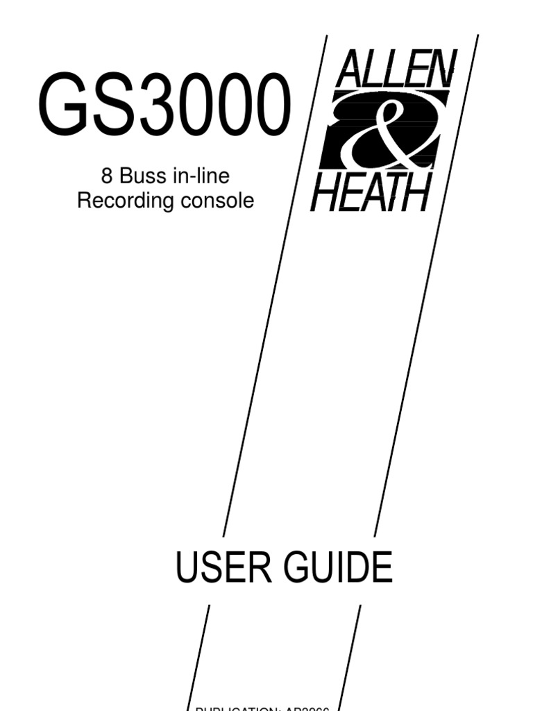 GS3000+user+guide+AP3266 2 | PDF | Equalization (Audio) | Power Supply