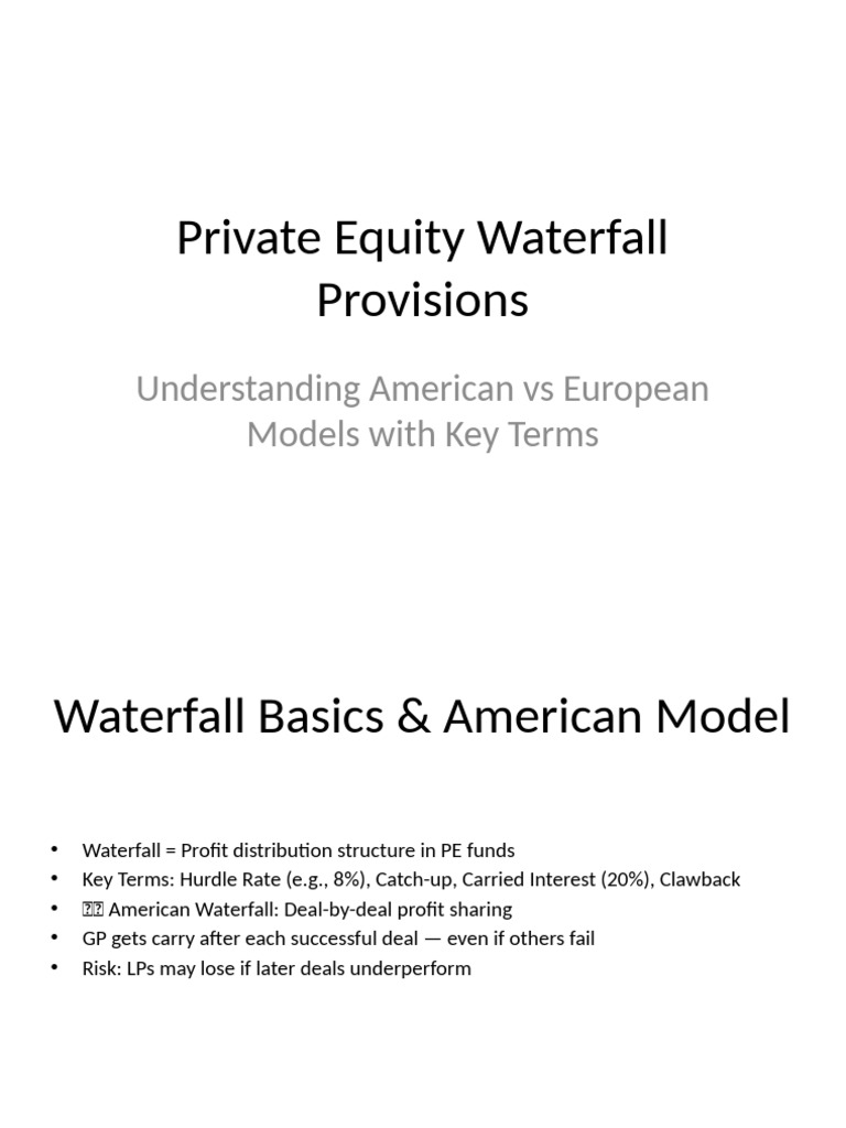 PE Waterfall Provisions 4slides | PDF