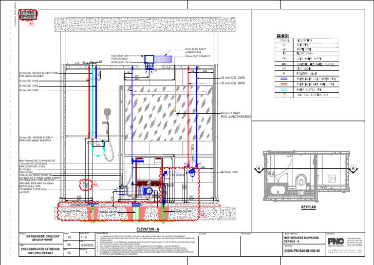 23026-PM-B40!08!002-00 - MEP Services - Elevation Details - A | PDF ...