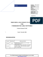 Ts085 Trench Conduit Standard Uground Cable Network