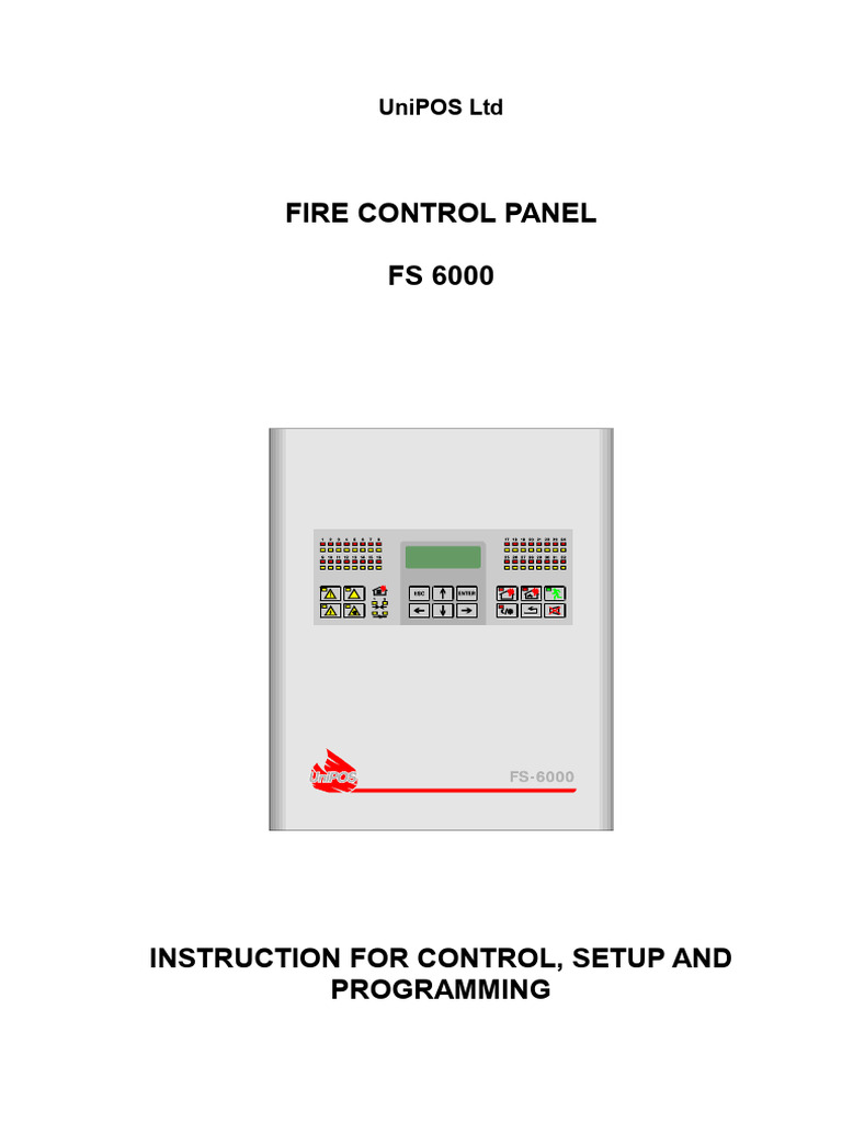 FS6000 Fire Control Panel Guide | PDF | Power Supply | Light Emitting Diode
