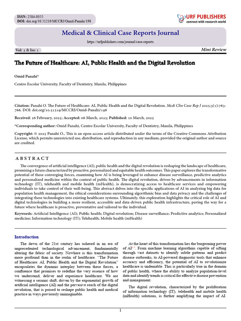 AI and Digital Health Transformation | PDF | Artificial Intelligence ...