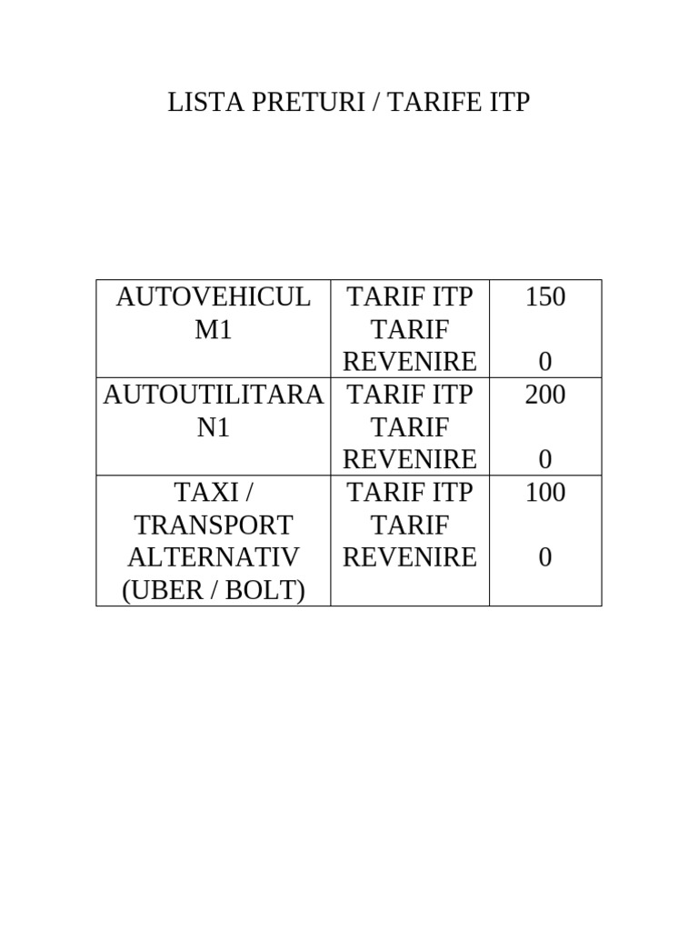 TARIFE | PDF
