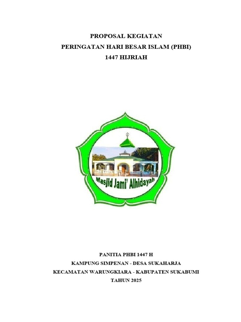 Kegiatan PHBI 1447 H di Sukahaja | PDF