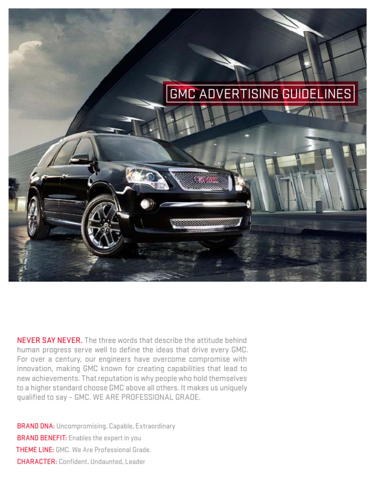 GMC Advertising Brand Guidelines | PDF | Car | Vehicles