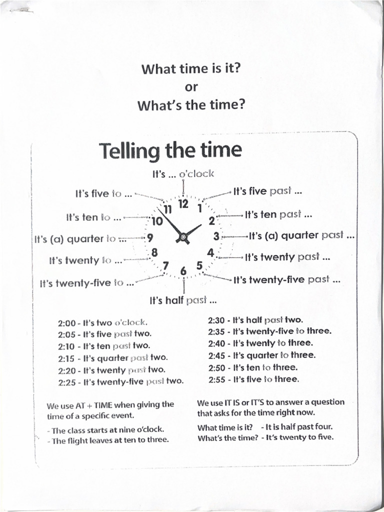 Time and Daily Routine | PDF
