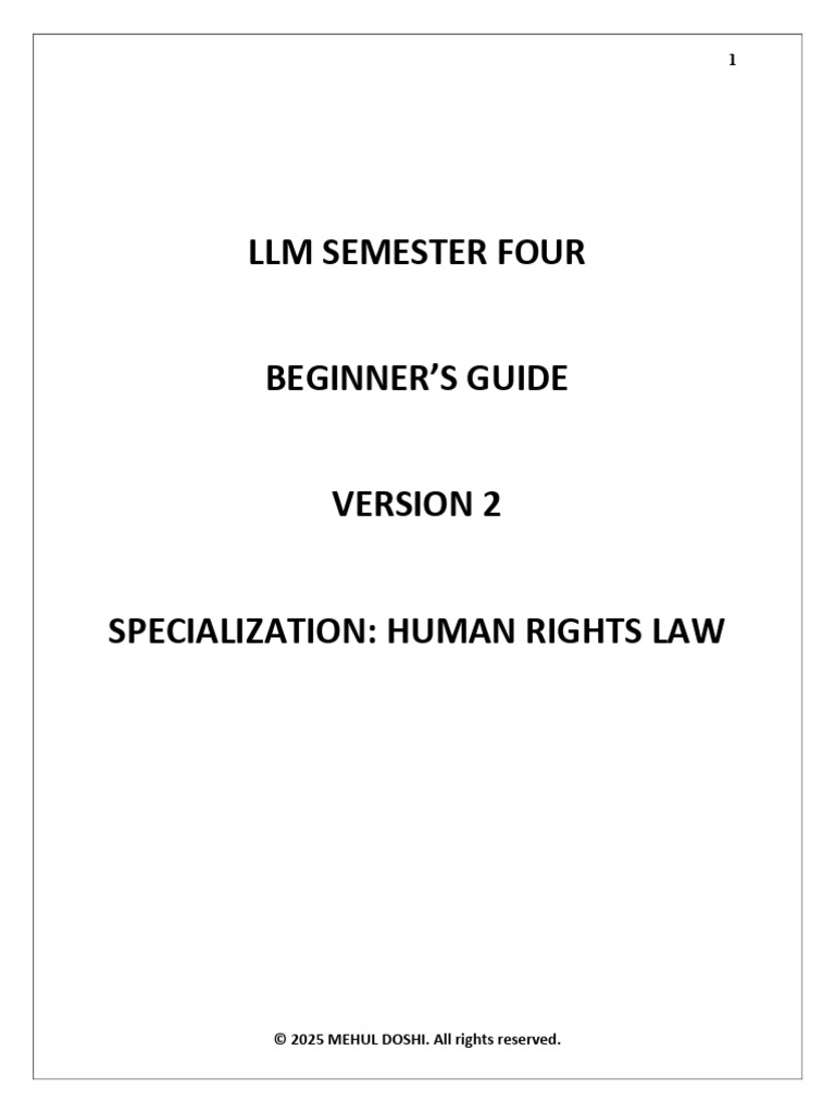 LLM SEM 4 Human Rights | PDF | Human Rights | Sustainability