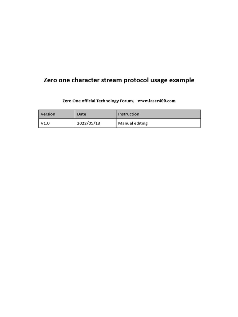Zero One Character Stream Protocol Guide | PDF | Computer Network ...