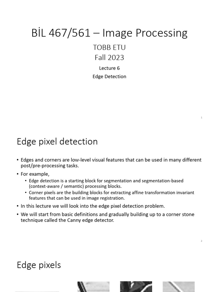 Edge Detection Techniques Overview | PDF | Signal Processing ...
