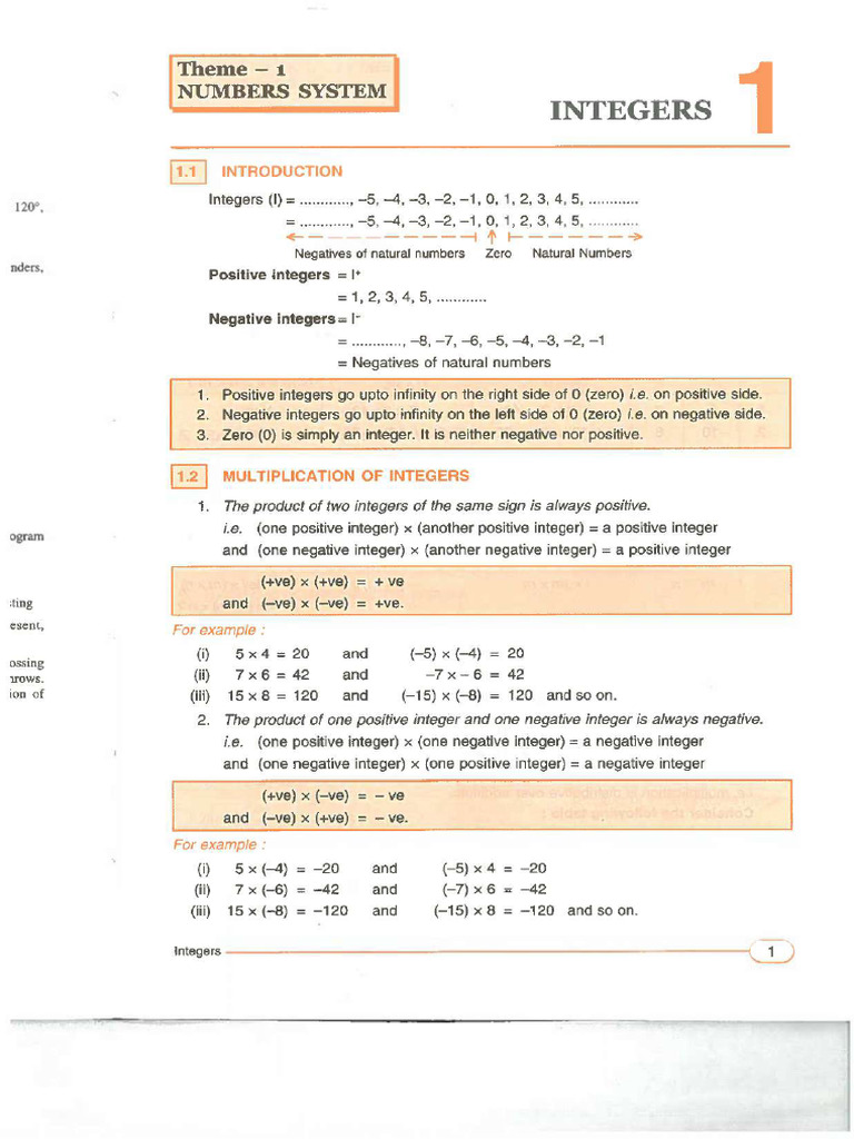 CHP 1 Integers | PDF