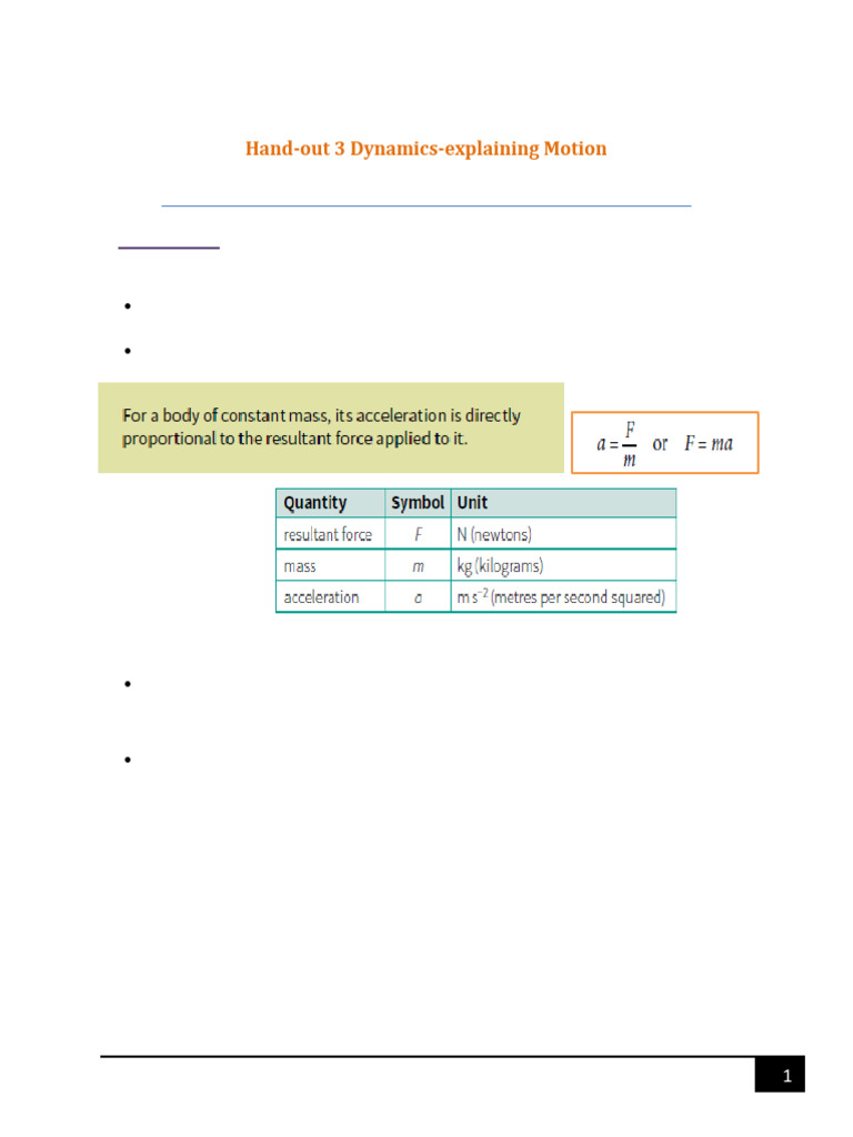 Dynamics of Motion and Forces Explained | PDF | Force | Buoyancy