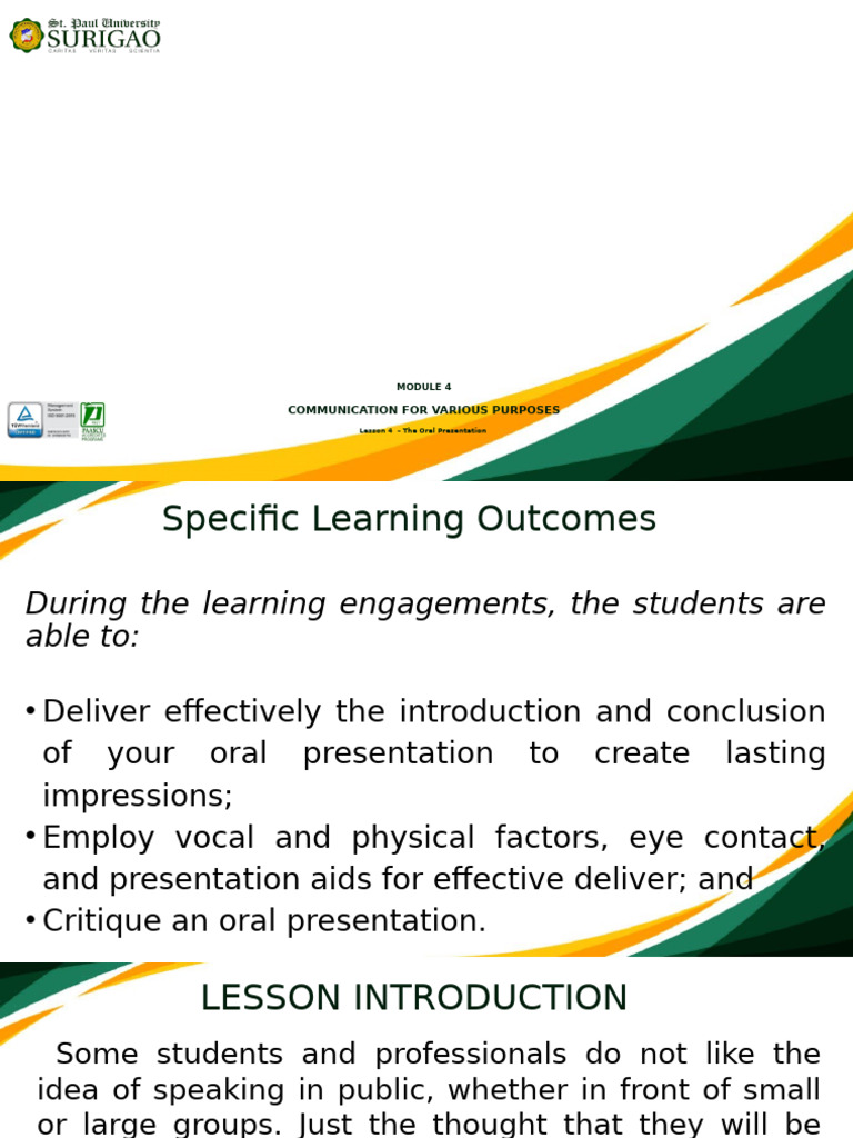 Mastering Effective Oral Presentations | PDF | Public Speaking ...