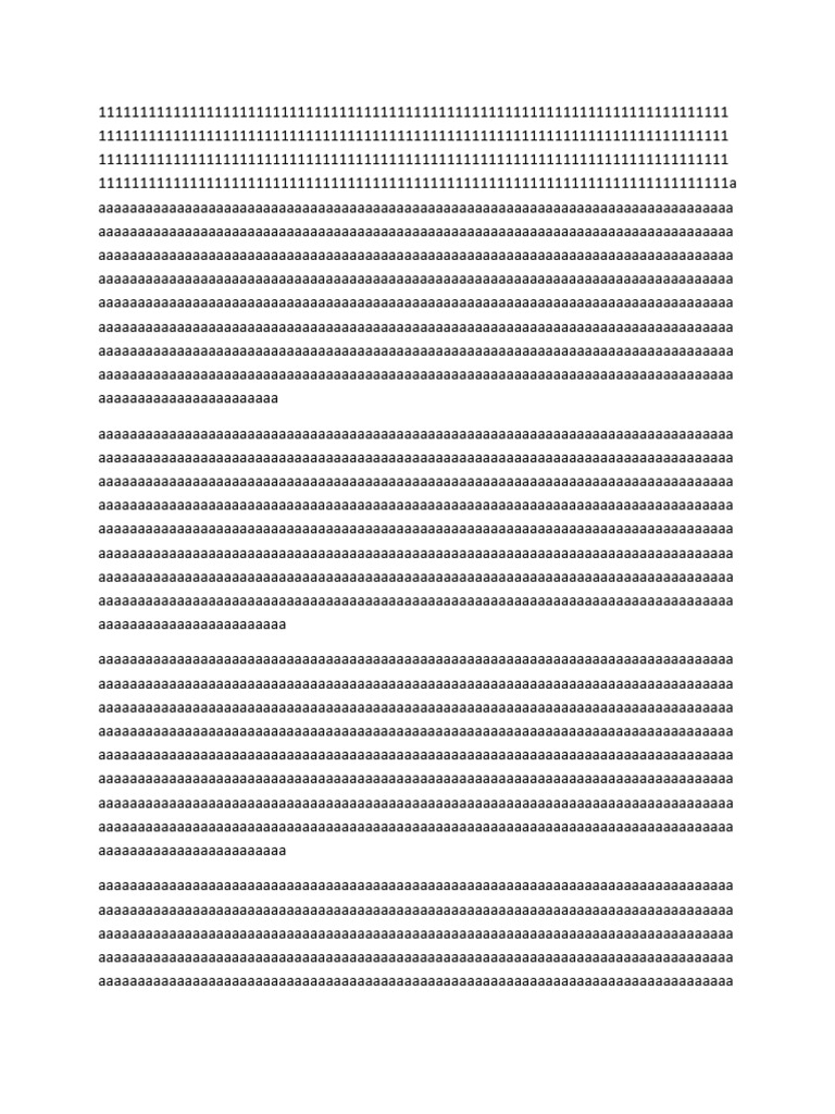 Document of Repeated Characters | PDF