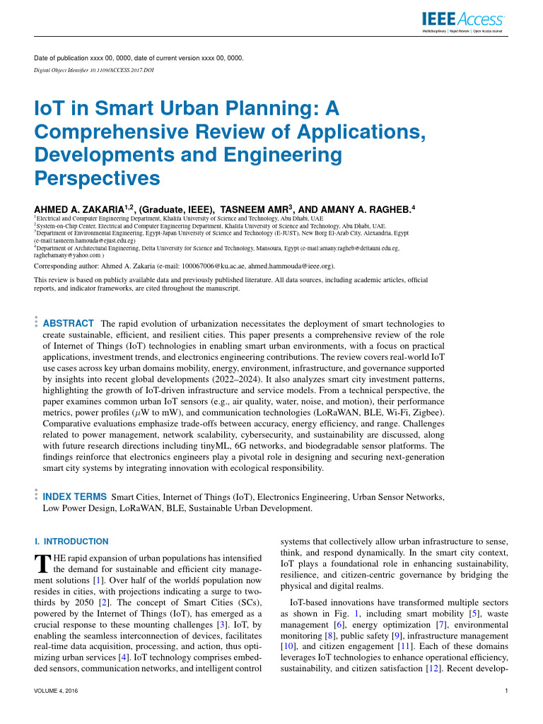 IoT Applications in Smart Urban Planning | PDF | Internet Of Things ...