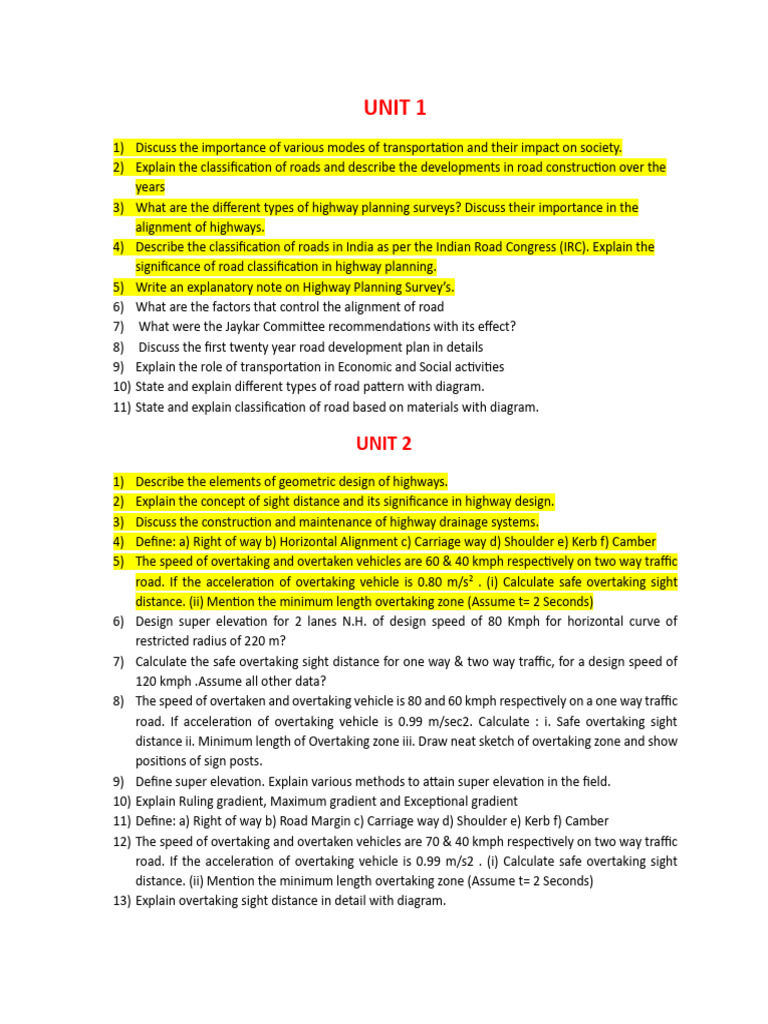 Comprehensive Guide to Highway Engineering | PDF | Road | Road Surface