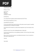 Complaint Letter To A Company