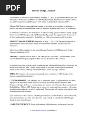 Interior Design Contract