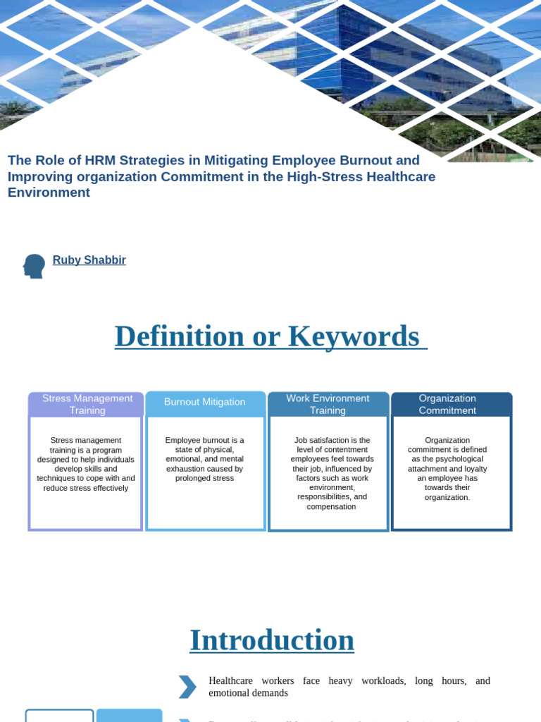 HRM Strategies to Combat Healthcare Burnout | PDF | Occupational ...