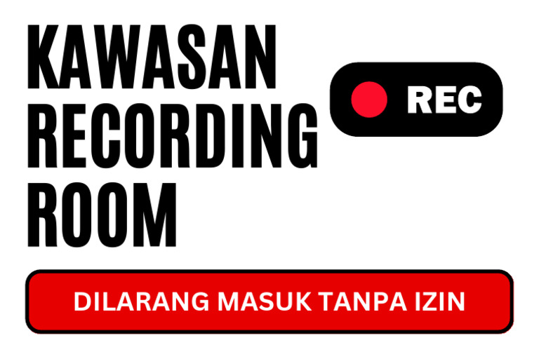 Red and Black Tebal Ilustrasi Peringatan Kawasan Bebas Asap Rokok Yard ...