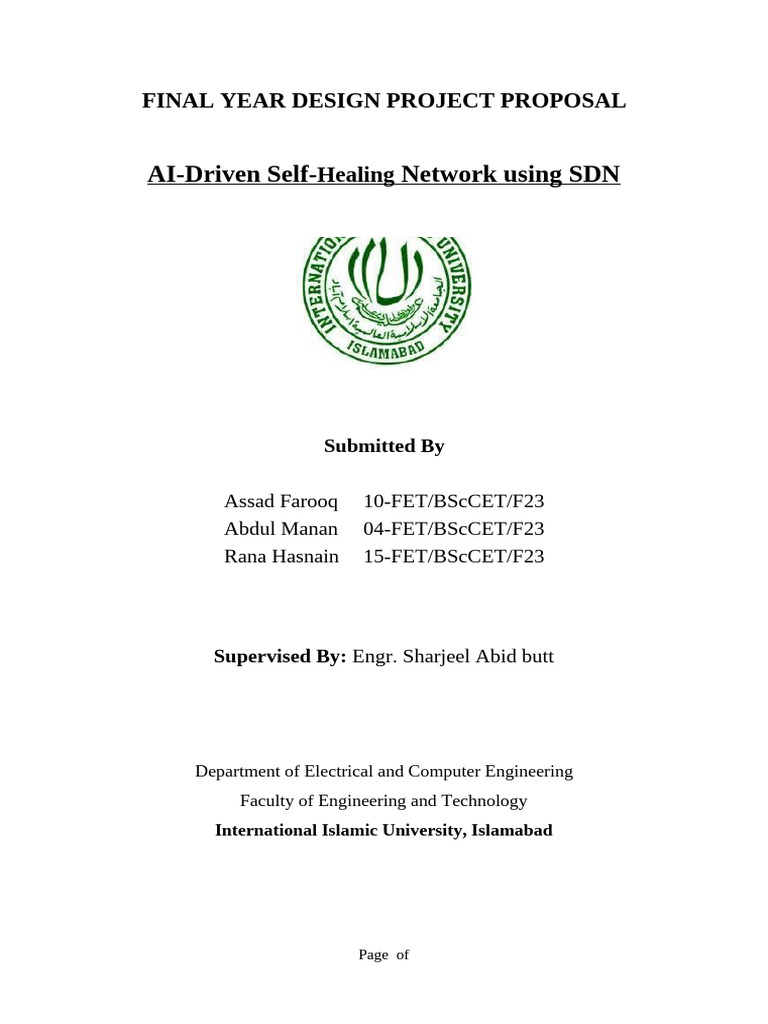 AI-Driven Self-Healing Network Proposal | PDF | Computing | Computer ...