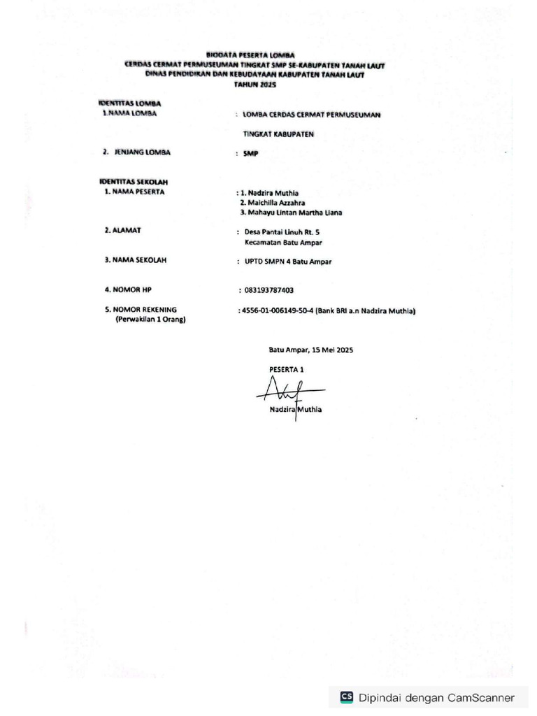 Diodata Uptd SMPN 4 Batu | PDF