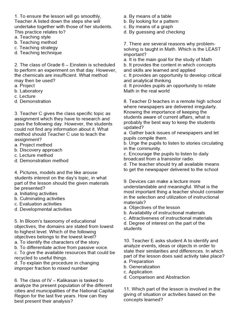 Teaching Methods and Strategies Quiz | PDF | Learning | Online Chat