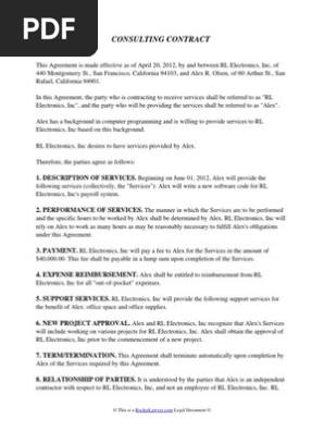 Consulting Contract