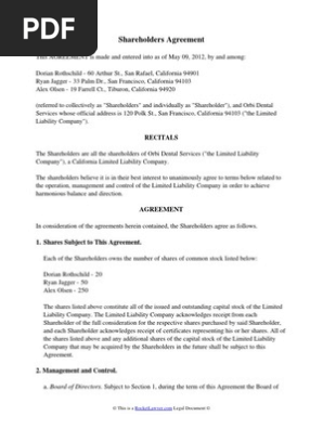 Investors Agreement