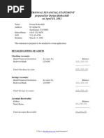 Download Personal Financial Statement for Single People by RocketLawyer SN91893839 doc pdf