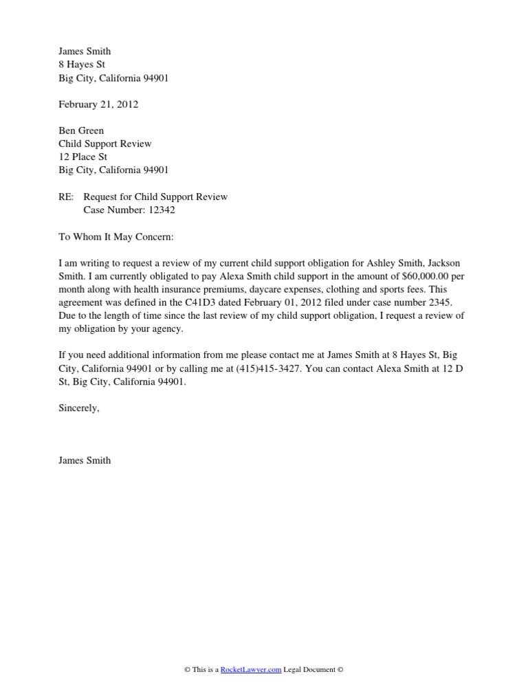 Request for Child Support Review | PDF | Child Support | Payments