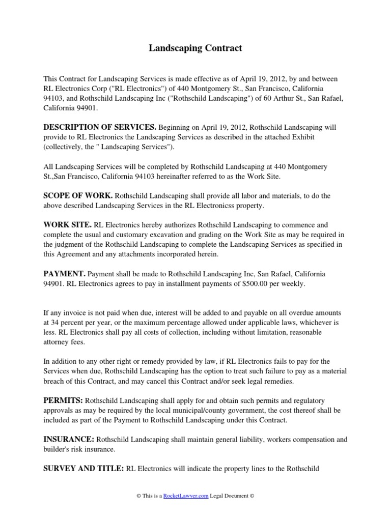 Landscaping Contract | PDF | Arbitration | Government