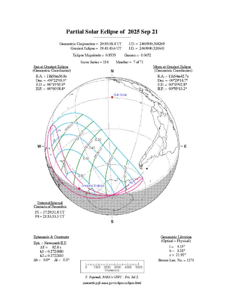 Solar Eclipse Map September 2025 | PDF