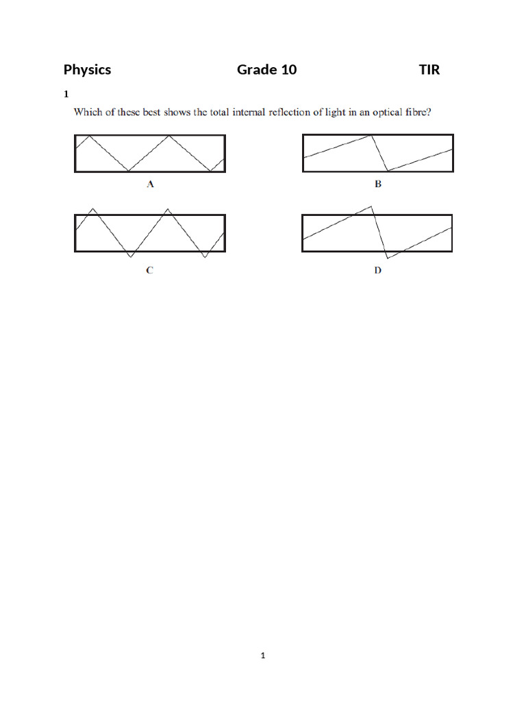 TIR MCQ | PDF