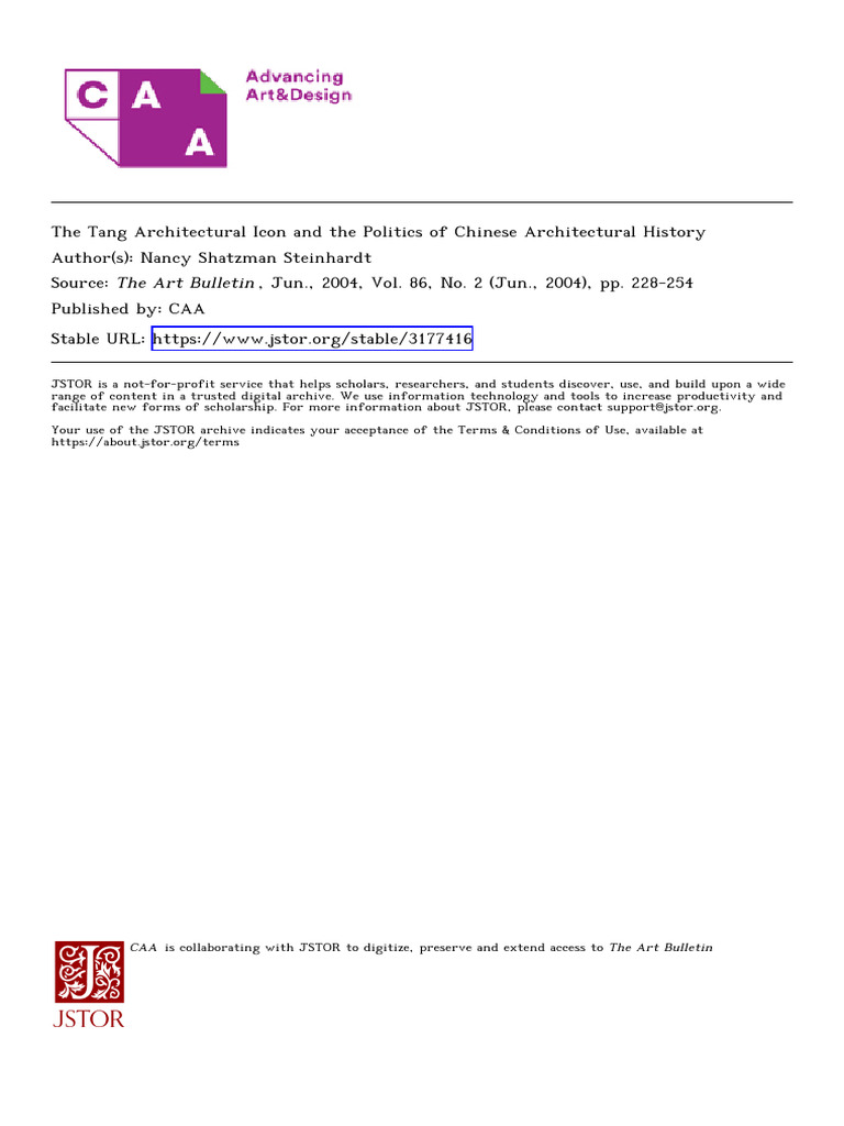 Tang Architecture and Its Political Legacy | PDF | Tang Dynasty | China