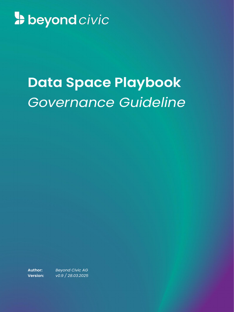 Data Space Governance Playbook | PDF | Governance | Interoperability