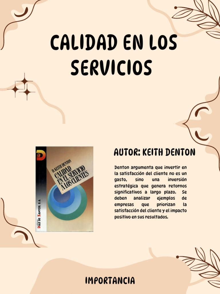 Calidad en Los Servicios | PDF | La satisfacción del cliente | Calidad ...
