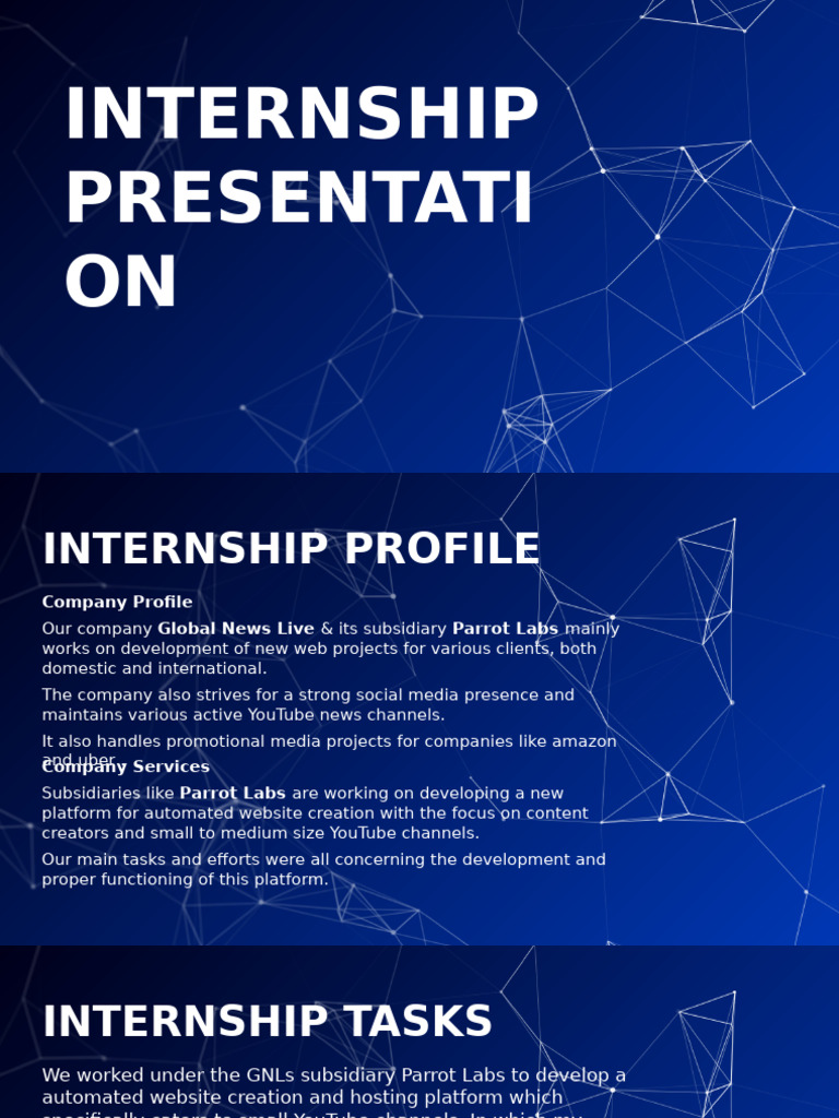 Internship in Automated Web Development | PDF | Websites | World Wide Web