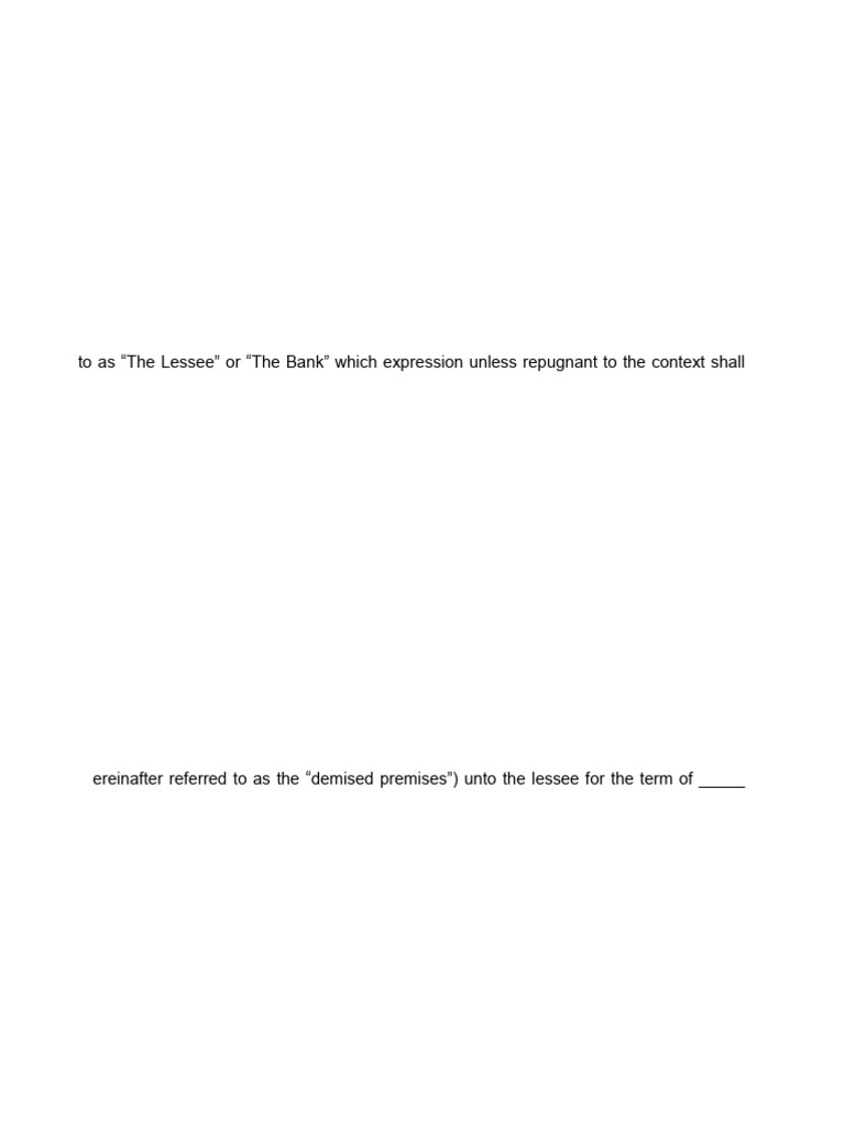 Lease Agreement Template for SBI | PDF | Lease | Common Law