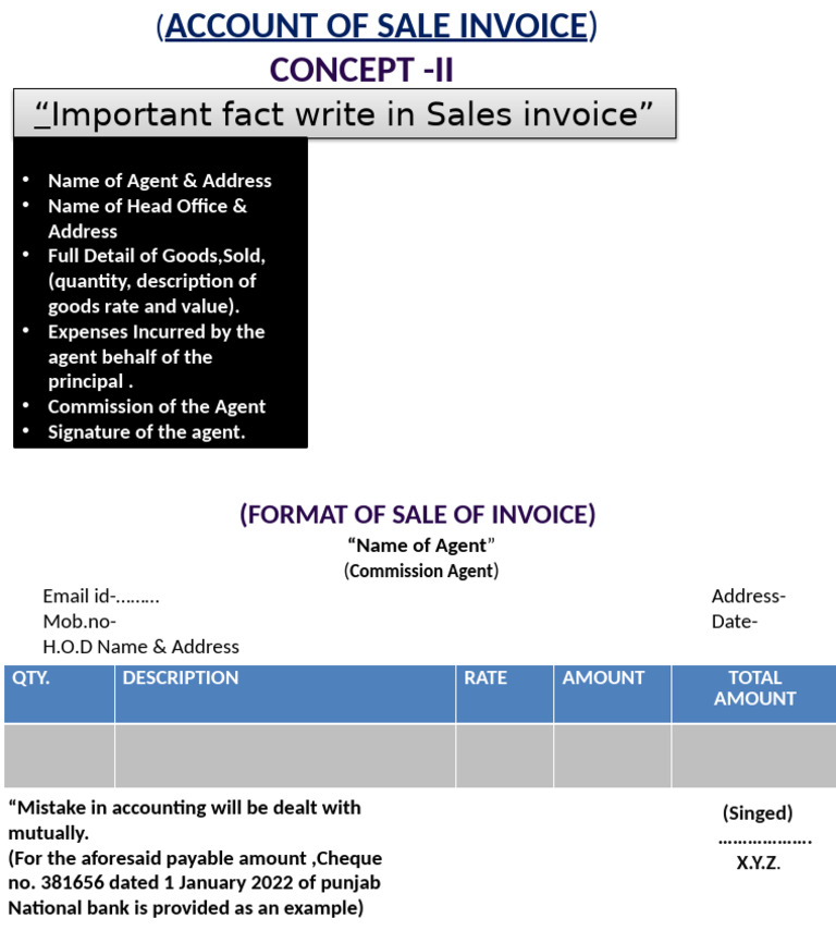 Essential Sales Invoice Components | PDF