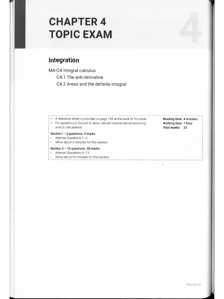 Integration Topic Exam | PDF