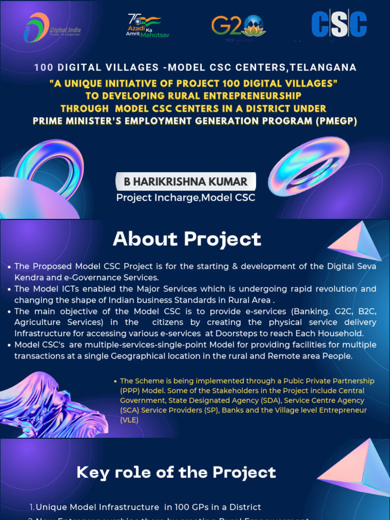 Rural Entrepreneurship via Model CSC Centers | PDF | Economies
