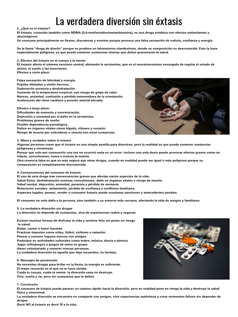 Efectos y riesgos del éxtasis MDMA | PDF | Mdma
