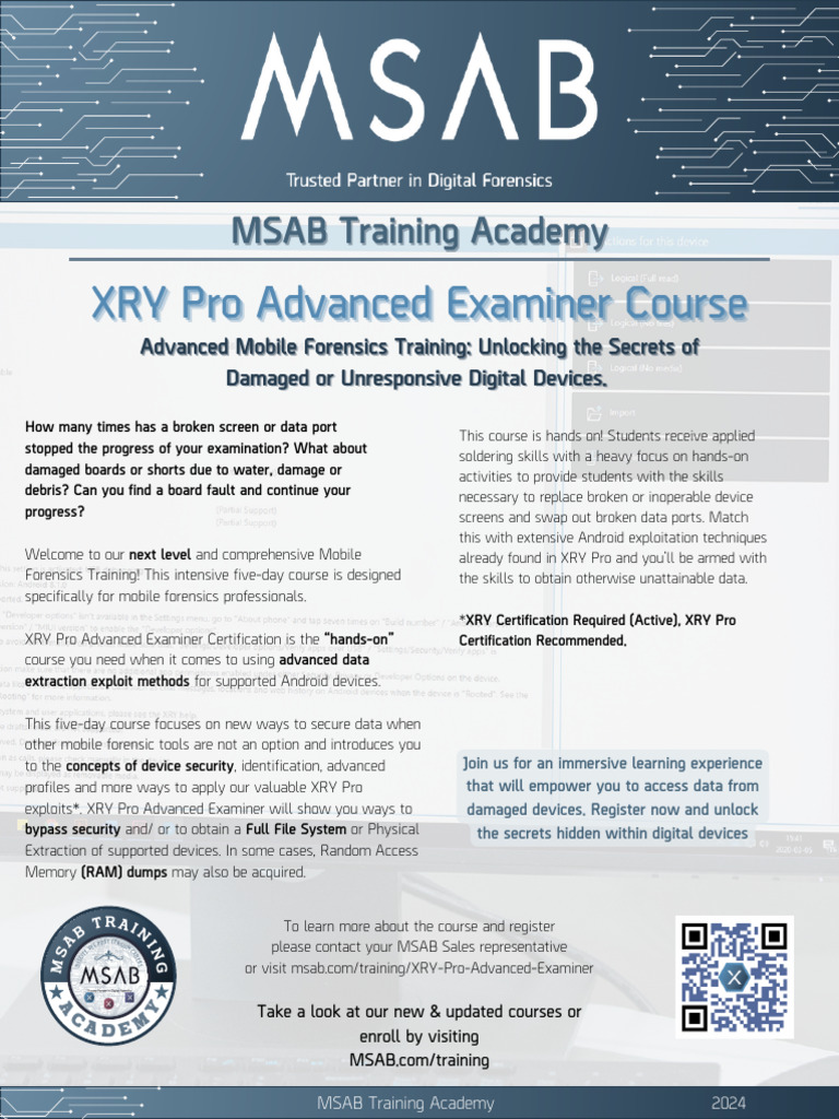 MSAB XRY Pro Advanced Examiner Course (English) PDF | PDF | Computing ...