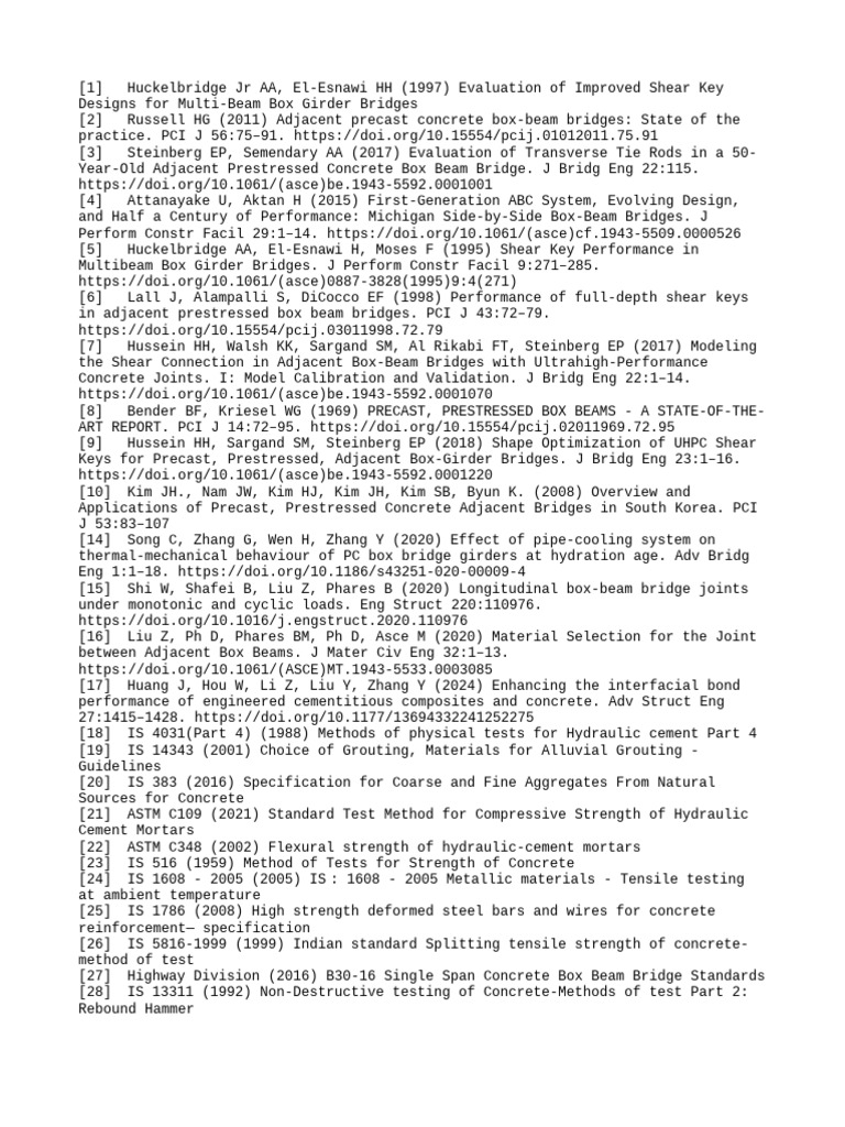 Shear Key Designs for Box Girder Bridges | PDF | Concrete | Cement