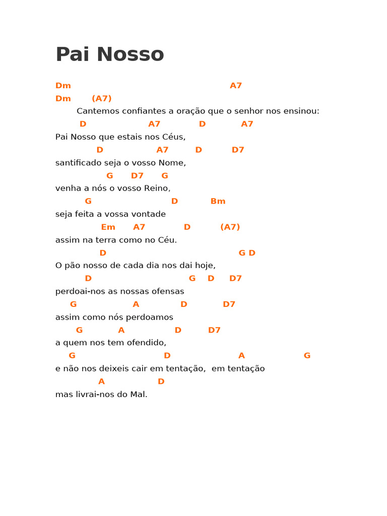 Pai Nosso Cifra | PDF