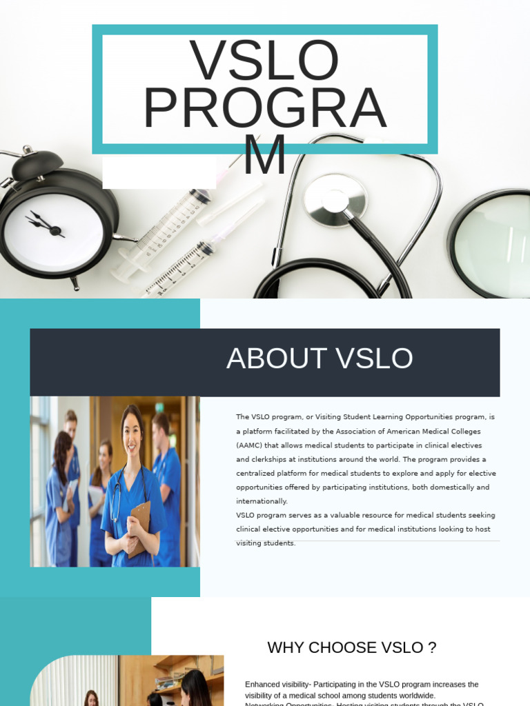 VSLO Program for Medical Electives | PDF | Medical School | Medicine