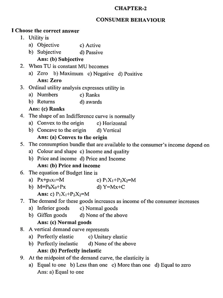 The Theory of Consumer Behaviour | PDF