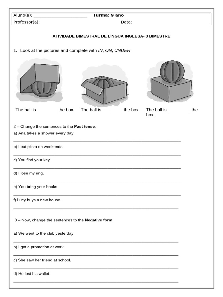 9th Grade English Activity Worksheet | PDF | Verb | Language Families